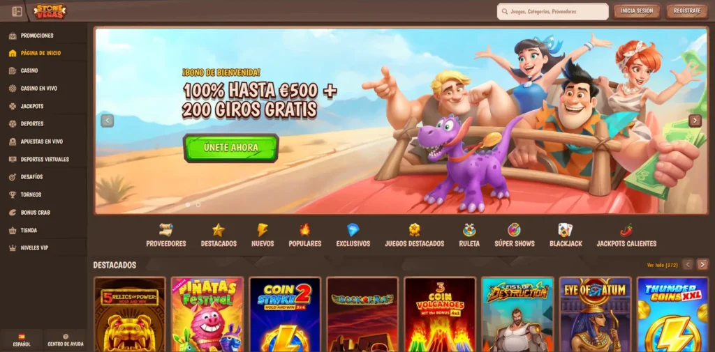 StoneVegas Casino página principal