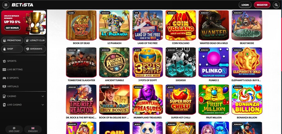 Betista Casino Juegos